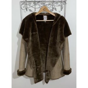 Jennifer Lopez faux fur and suede coat
